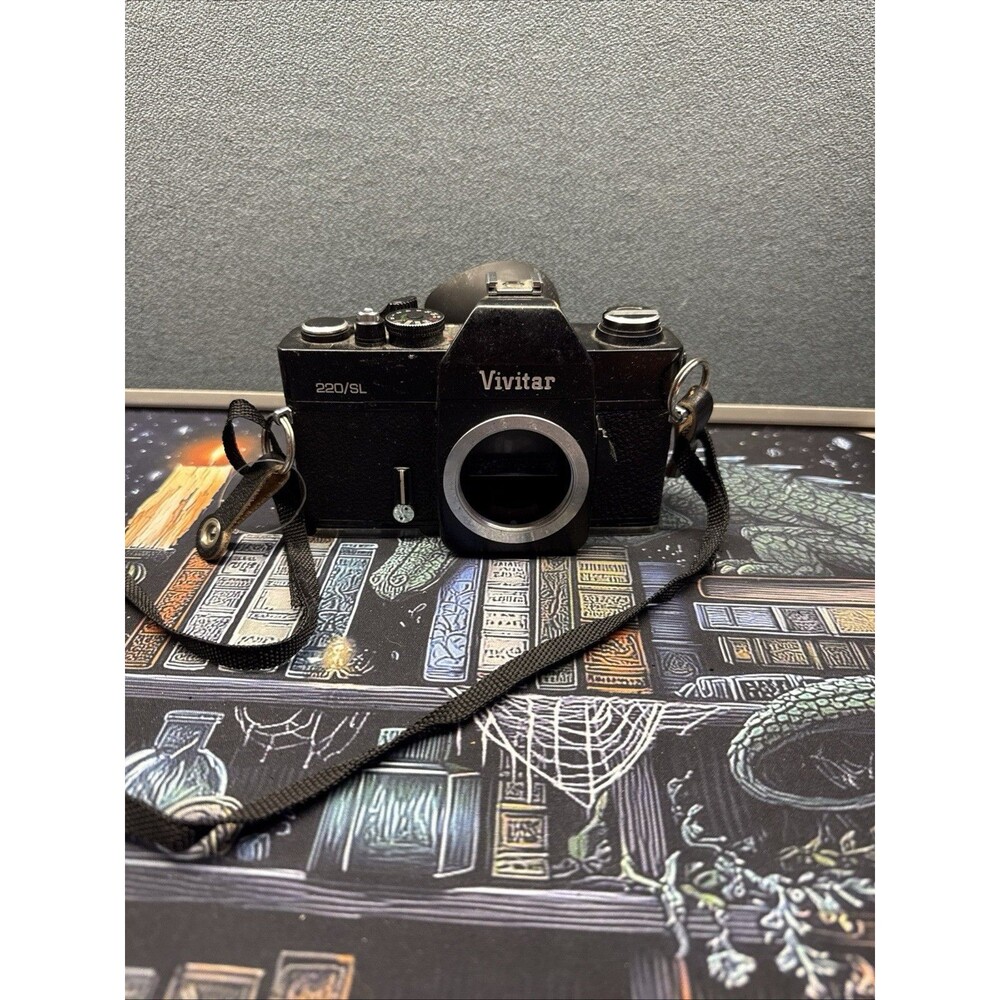 Vivitar 220/SL 35mm SLR Film Camera All Functions Work Needs Reflector Reglued